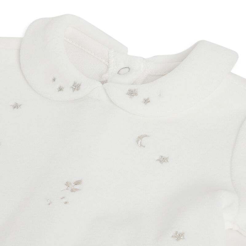 Girls Bronze Applique Nappy Opening Babysuit image number 2